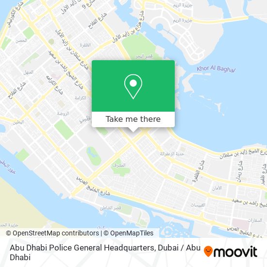 Abu Dhabi Police General Headquarters map