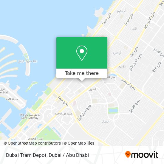 Dubai Tram Depot map