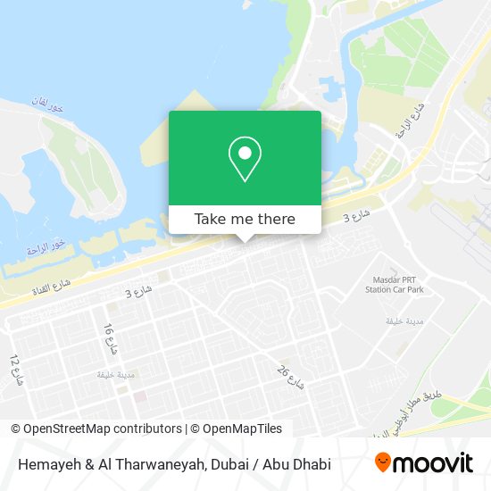 Hemayeh & Al Tharwaneyah map