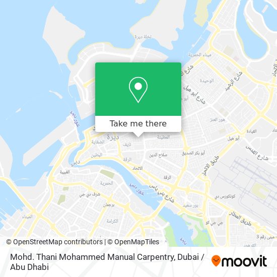 Mohd. Thani Mohammed Manual Carpentry map