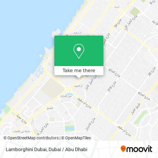 Lamborghini Dubai map