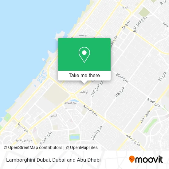 Lamborghini Dubai map