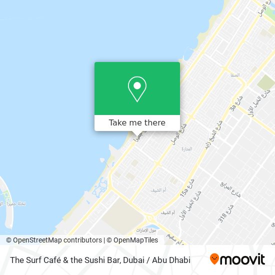 The Surf Café & the Sushi Bar map