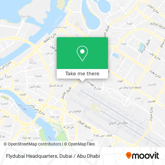Flydubai Headquarters map