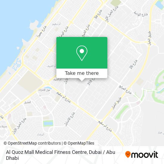 Al Quoz Mall Medical Fitness Centre map