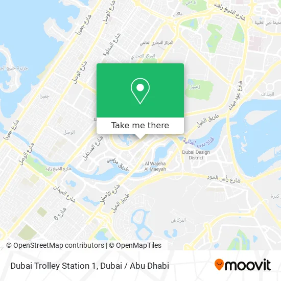Dubai Trolley Station 1 map