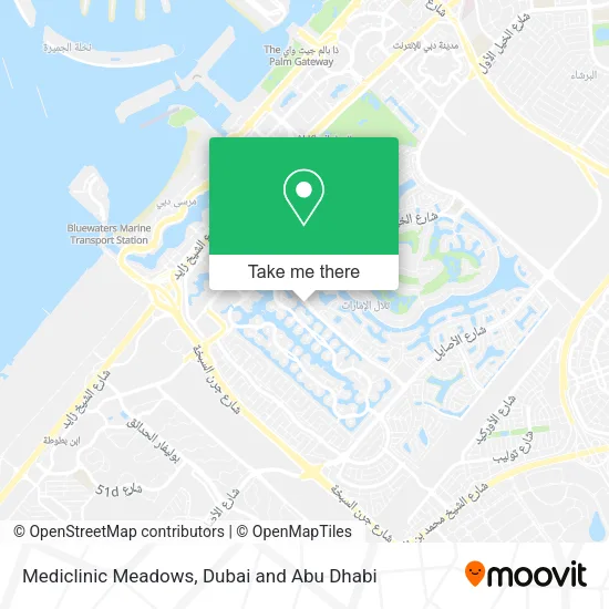 Mediclinic Meadows map