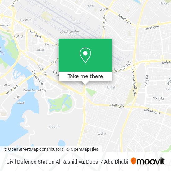 Civil Defence Station Al Rashidiya map