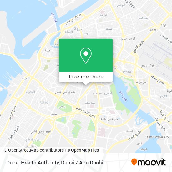 Dubai Health Authority map