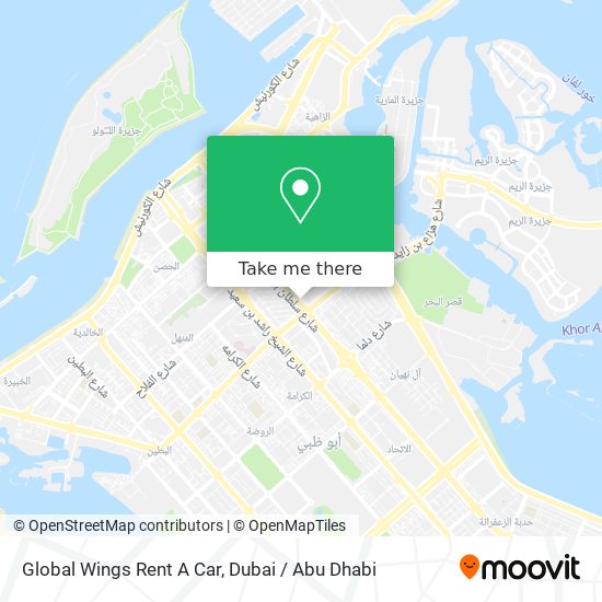 Global Wings Rent A Car map