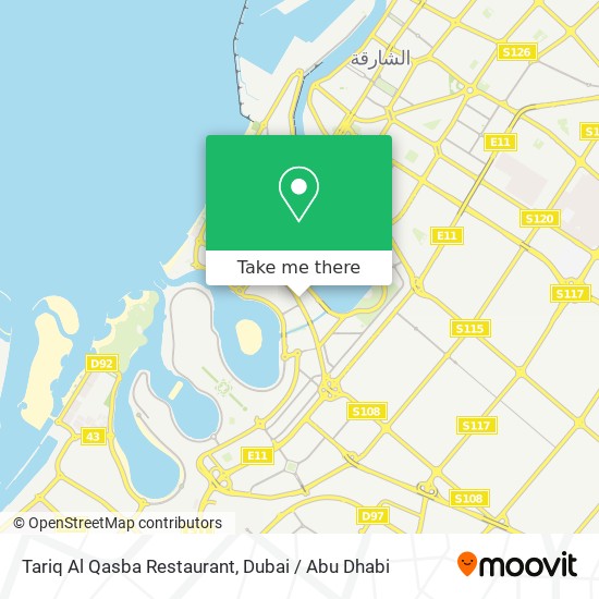 Tariq Al Qasba Restaurant map