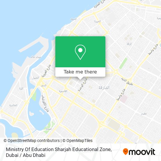 Ministry Of Education Sharjah Educational Zone map