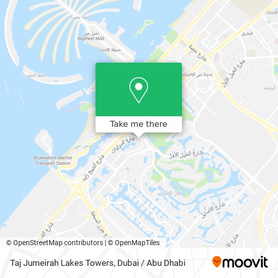 Taj Jumeirah Lakes Towers map