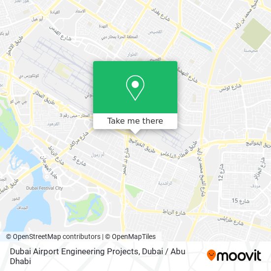 Dubai Airport Engineering Projects map