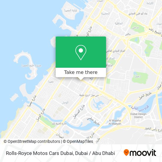 Rolls-Royce Motos Cars Dubai map