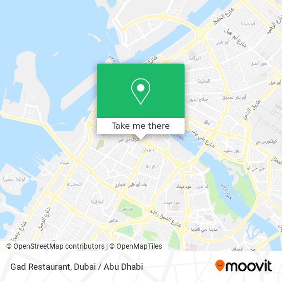Gad Restaurant map