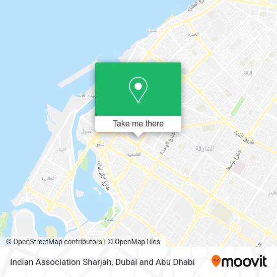 Indian Association Sharjah map
