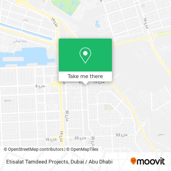 Etisalat Tamdeed Projects map