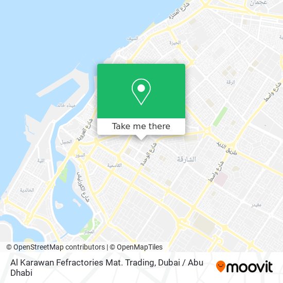 Al Karawan Fefractories Mat. Trading map