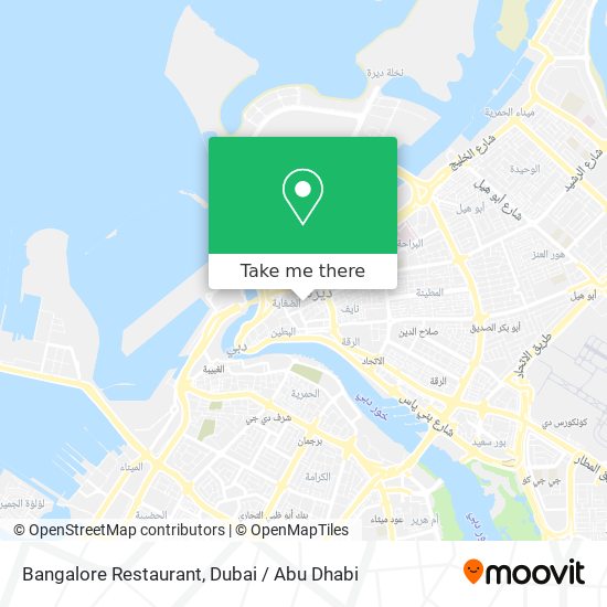 Bangalore Restaurant map