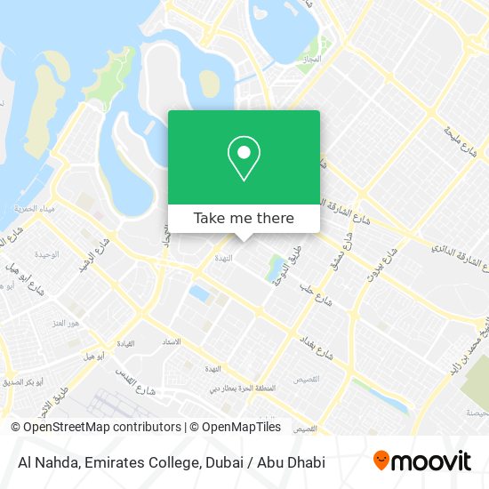 Al Nahda, Emirates College map