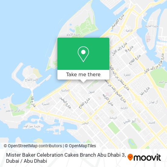 Mister Baker Celebration Cakes Branch Abu Dhabi 3 map