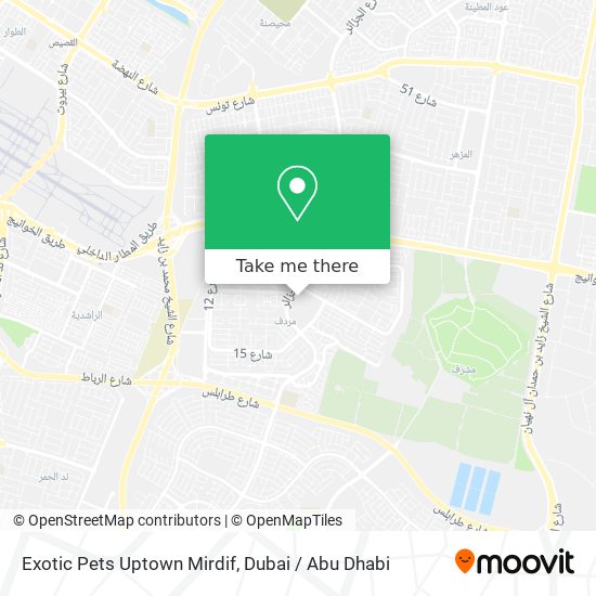 Exotic Pets Uptown Mirdif map
