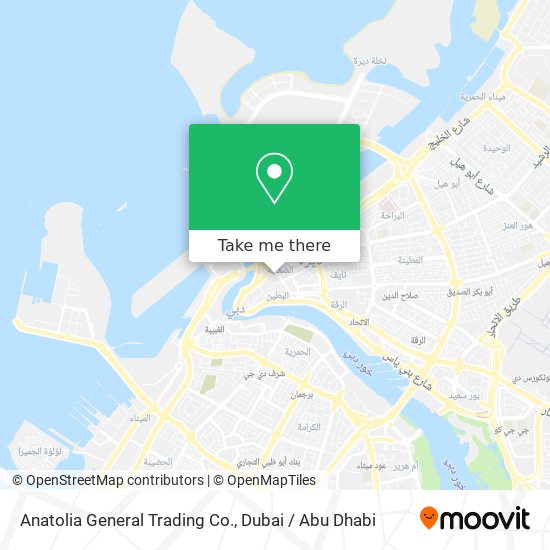 Anatolia General Trading Co. map