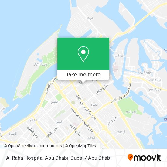 Al Raha Hospital Abu Dhabi map