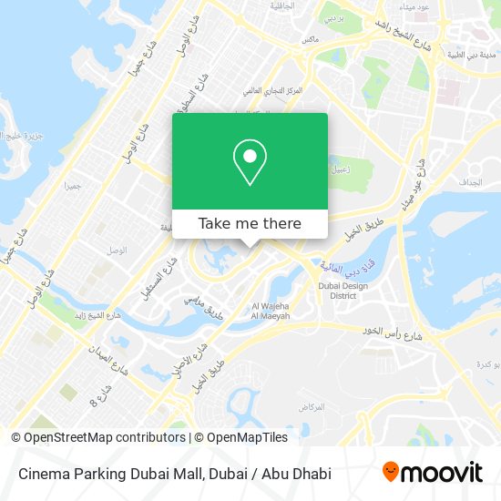 Cinema Parking Dubai Mall map