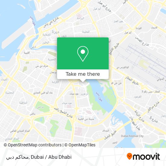 محاكم دبي map