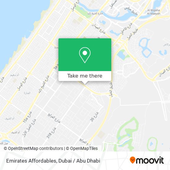 Emirates Affordables map