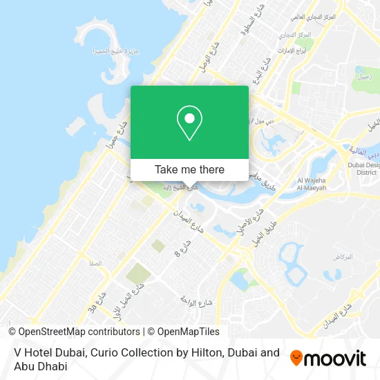 V Hotel Dubai, Curio Collection by Hilton map