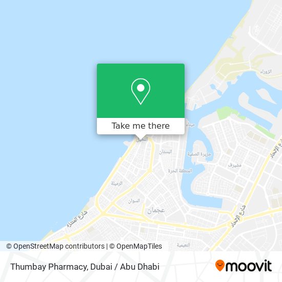 Thumbay Pharmacy map