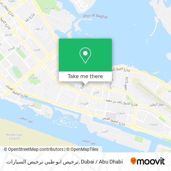 ترخيص ابو ظبي ترخيص السيارات map