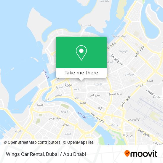 Wings Car Rental map