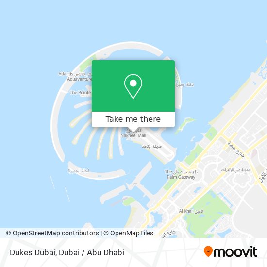 Dukes Dubai map