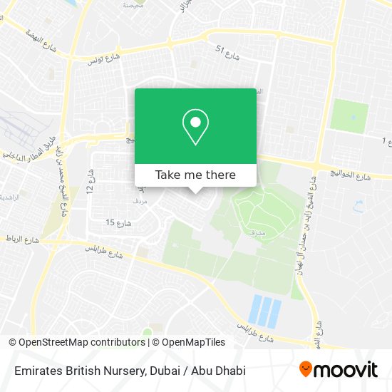 Emirates British Nursery map