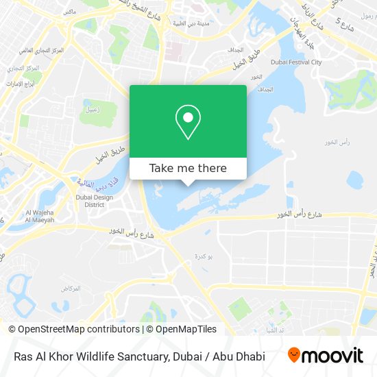 Ras Al Khor Wildlife Sanctuary map