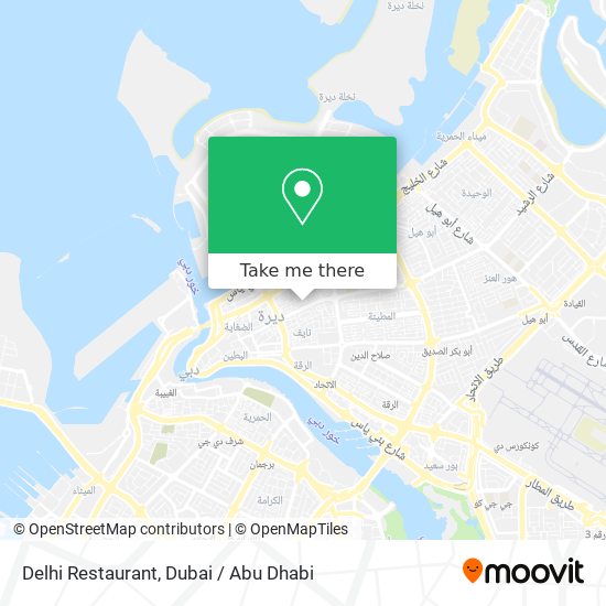 Delhi Restaurant map