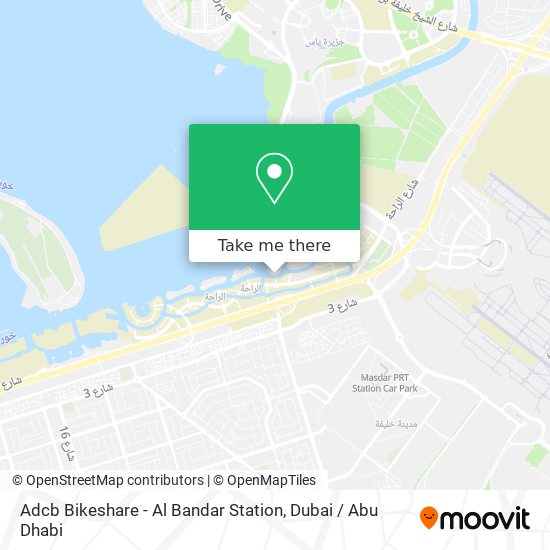 Adcb Bikeshare - Al Bandar Station map
