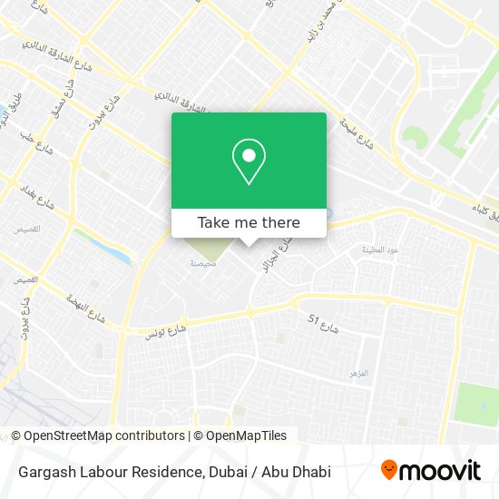 Gargash Labour Residence map