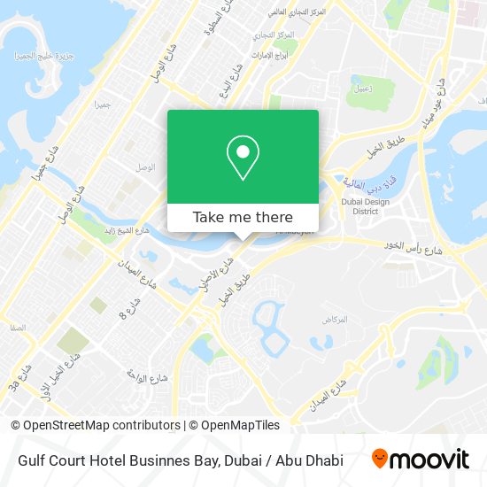 Gulf Court Hotel Businnes Bay map