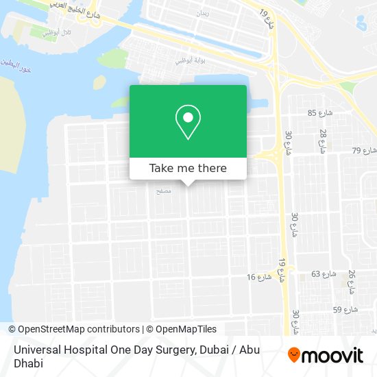 Universal Hospital One Day Surgery map
