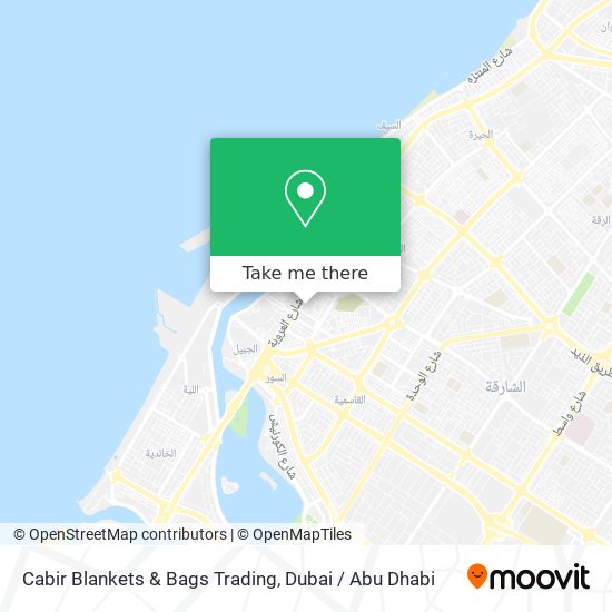 Cabir Blankets & Bags Trading map