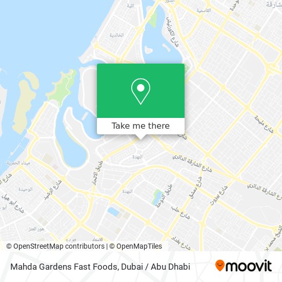 Mahda Gardens Fast Foods map