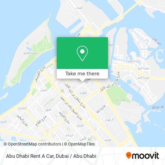 Abu Dhabi Rent A Car map