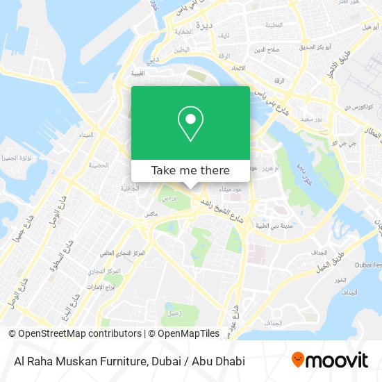 Al Raha Muskan Furniture map