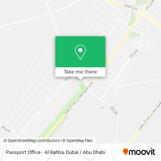 Passport Office - Al Rahba map