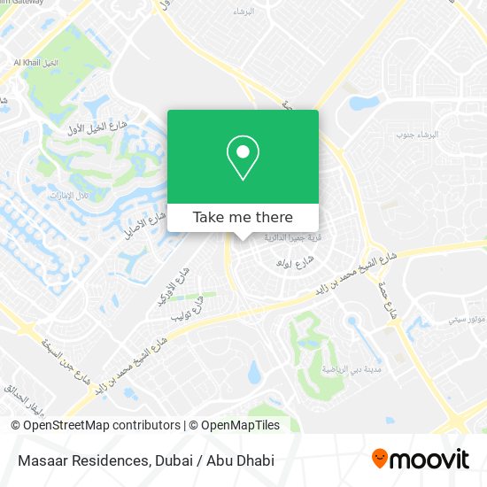 Masaar Residences map